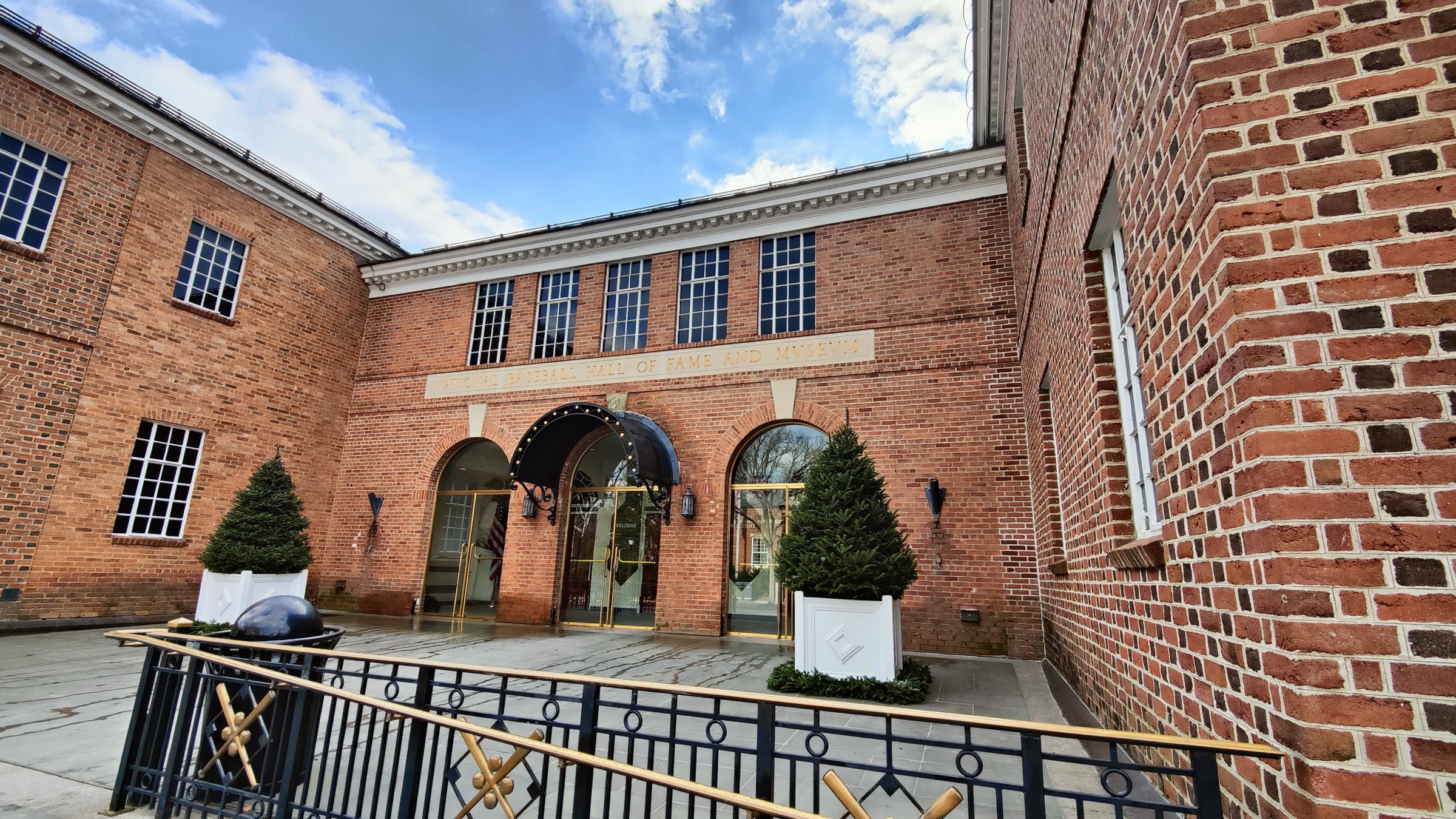 纽约州Cooperstown国家棒球名人堂主入口真实照片