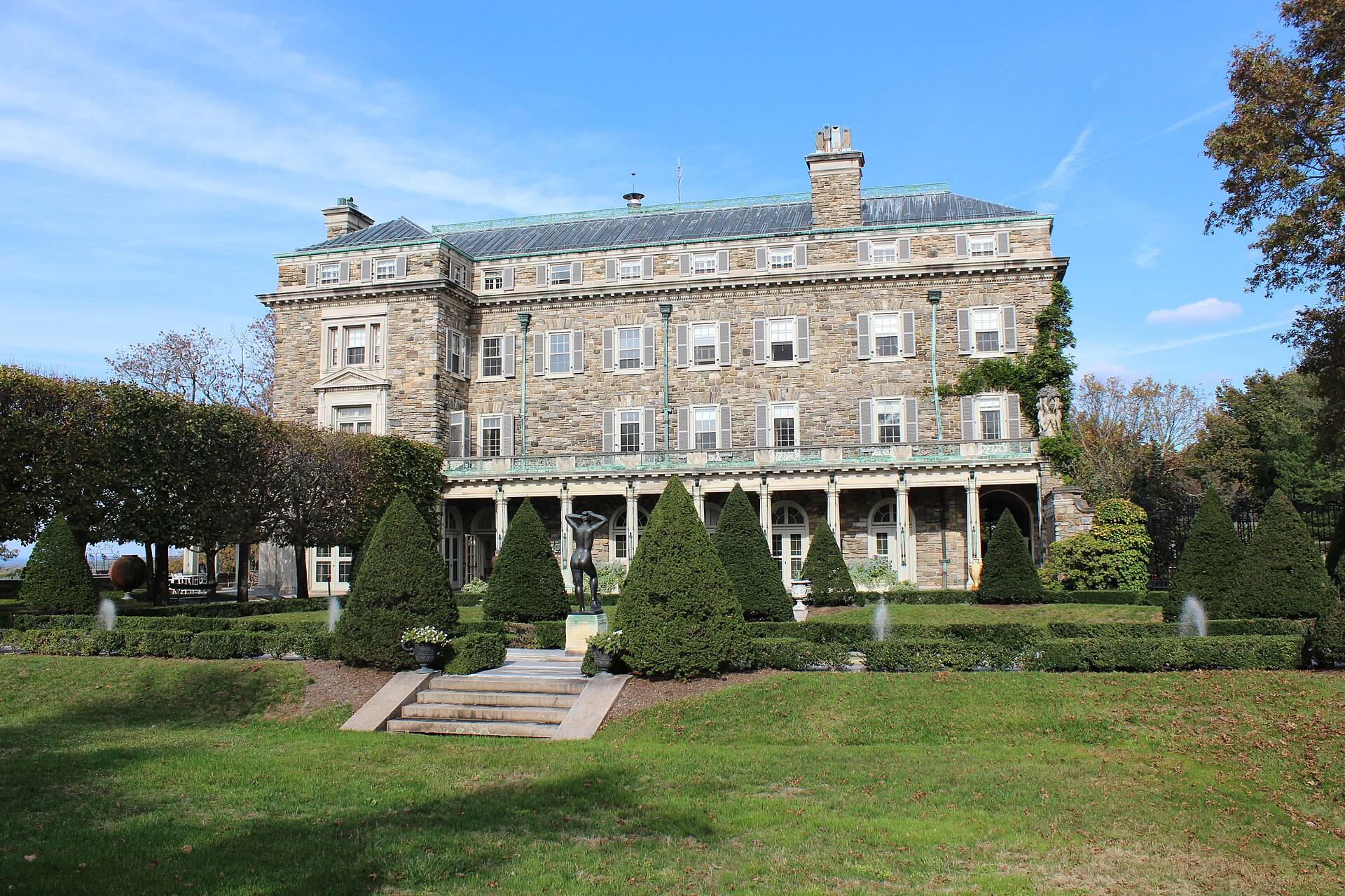 纽约州Westchester County的Kykuit洛克菲勒庄园及花园真实照片